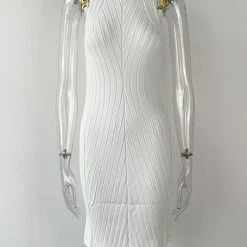 Reve Doll Essentials Jessica Bara Mason Sleeveless Gold Buckle Mini DRess