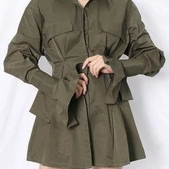 Summer Lovin' Jessica Bara Monte Long Sleeve Pleated Mini Dress