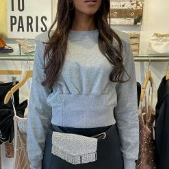 Reve Doll Essentials Jessica Bara Kora Long Sleeve Shoulder Pad Top