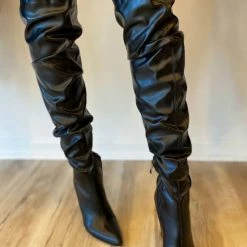 Reve Doll Essentials Jessica Bara Ruby Over The Knee Leather Boots