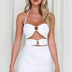 Summer Lovin' Jessica Bara Chrissy Halter Cut Out Maxi Dress