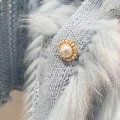 Jessica Bara Gwyneth Oversized Lapel Fur Jacket