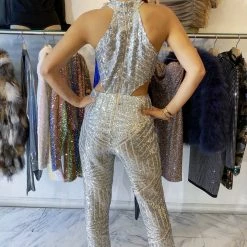 Birthday Suit Jessica Bara Tinsley Sequin Cut Out Jumpsuit