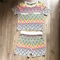 Influencer Style Jessica Bara Ezra Knit Top And Short Two Piece Set