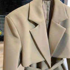 Jessica Bara Larza Long Lapel Belted Jacket