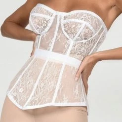 Birthday Suit Jessica Bara Diviana Strapless Lace Bustier Top