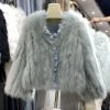 Jessica Bara Irene Ruffle Fur Coat