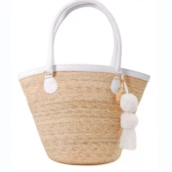 Summer Lovin' Jessica Bara Sally Handmade Bucket Palm Bag
