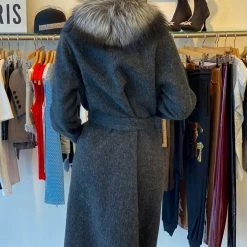 Luigi Long Sleeve Fur Trimmed Belted Coat