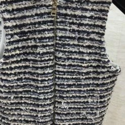 Jessica Bara Corey Tweed Gold Button Mini Dress