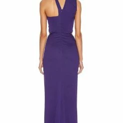 Jessica Bara Jessica Bata Giovanna Cut Out Ruched Maxi Dress Influencer Style