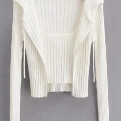 Tops Jessica Bara Carmella Knitted Two Piece Cardigan And Tank Top