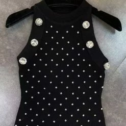 Jessica Bara Lucy Rhinestone Embellished Tank Top Reve Doll Essentials