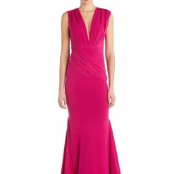 The Event Shop Jessica Bara Donnah V Neck Draped Gown