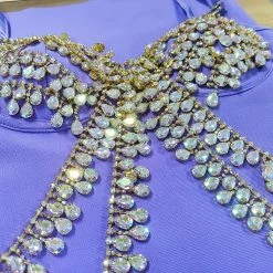 Jessica Bara Mona Bandage Crystal Midi Dress The Event Shop