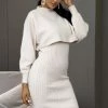 Jessica Bara Gael Knit Sweater & Skirt Two Piece Set
