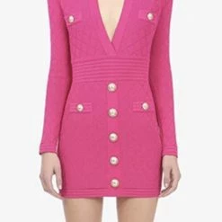 Jessica Bara Caroline Long Sleeve Bandage Dress