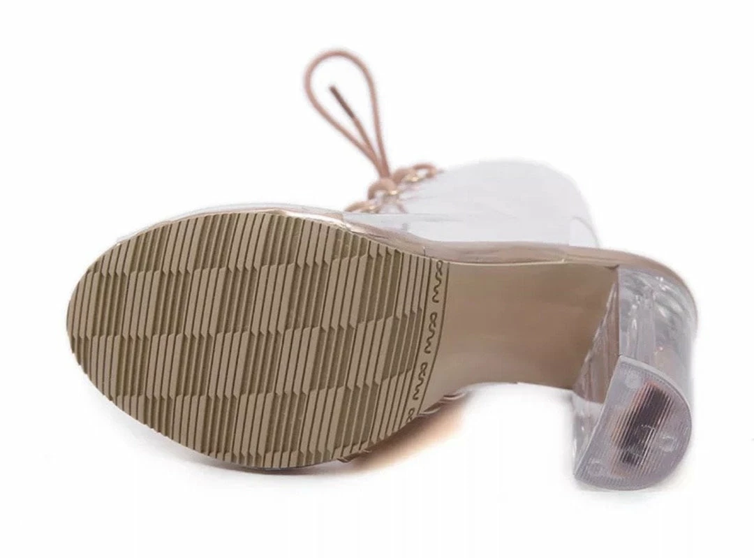 Jessica Bara Alex Lace Up Clear Booties