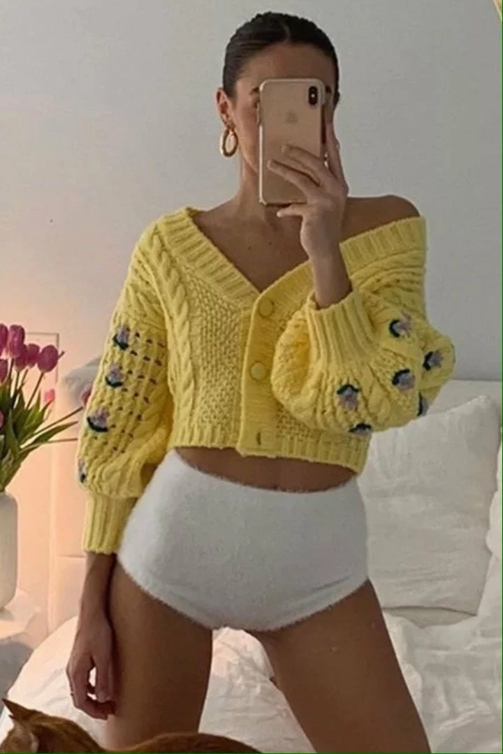 Jessica Bara Daphne Long Sleeve Knit Cardigan Summer Lovin'