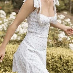 Summer Lovin' Jessica Bara Noelle Floral Bowknot Mini Dress