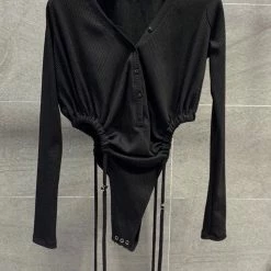 Jessica Bara Kian Long Sleeve Cut Out Bodysuit Reve Doll Essentials