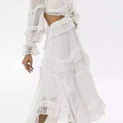 Influencer Style Jessica Bara Dawnelle Long Sleeve Cut Out Maxi Dress