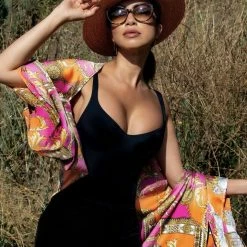 Summer Lovin' Colors Of Fashion Barocco Print Silk Scarf