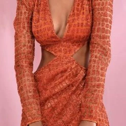 Jessica Bara Morgin Glitter Cut Out Romper Influencer Style