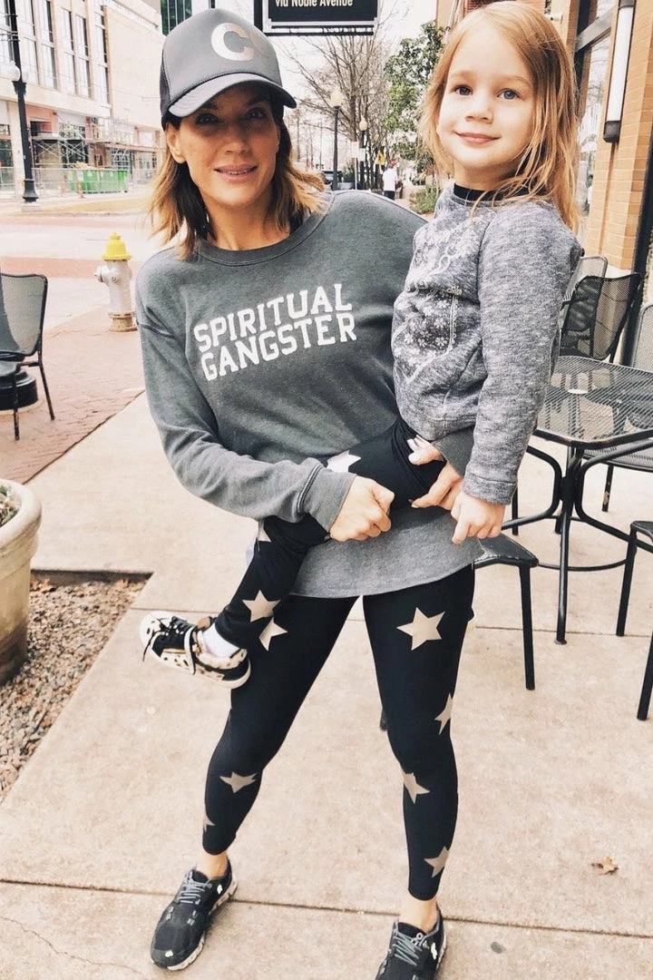 Influencer Style Active Fit Gold Star Legging