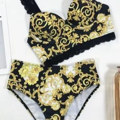 Poolside Essentials Jessica Bara Janah High Waisted Bikini Set