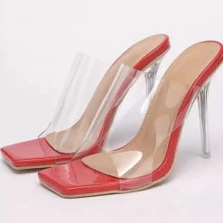 Jessica Bara Cami Clear Open Toe Heels Reve Doll Essentials