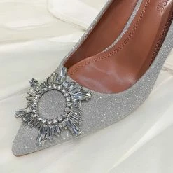 The Event Shop Jessica Bara Kristin Glitter Pointed Toe Heels