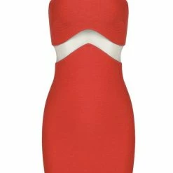 Jessica Bara Brooklyn Mesh Cut Out Mini Dress