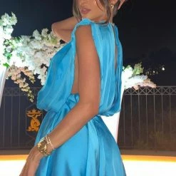 Influencer Style Jessica Bara Israel Deep V Flowy Romper