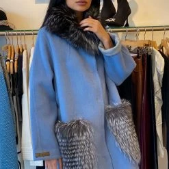 Luigi Long Sleeve Fur Coat