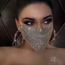 Accessories Leandra Rhinestone Face Masks
