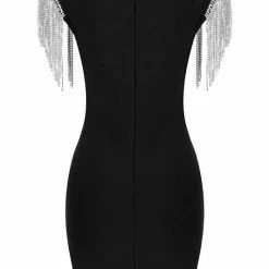 Jessica Bara Willow Bodycon Diamond Fringe Dress