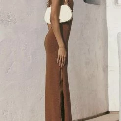 Jessica Bara Lois Knit Backless Halter Neck Maxi Dress Reve Doll Essentials