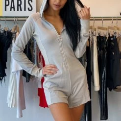 Jessica Bara Cody Long Sleeve Hooded Romper Reve Doll Essentials