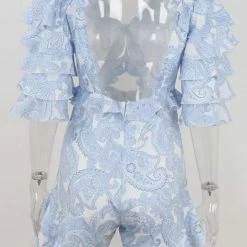 Jessica Bara Diara Backless Ruffle Romper