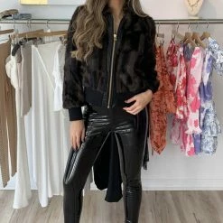 Reve Doll Essentials Jessica Bara Tina Faux Fur Bomber Jacket