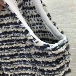 Jessica Bara Corey Tweed Gold Button Mini Dress