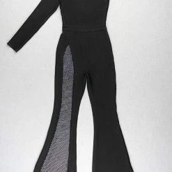 Jessica Bara Isador One Shoulder Crystal Jumpsuit The Event Shop