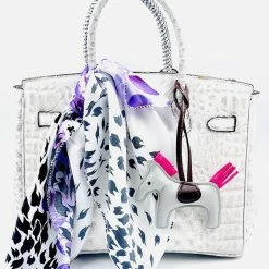 Anca Barbu Handpainted Not A Birkin Croc Handbag