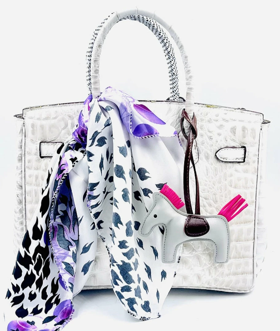 Anca Barbu Handpainted Not A Birkin Croc Handbag