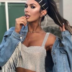 Jessica Bara Square Tika Kenny Crop Top