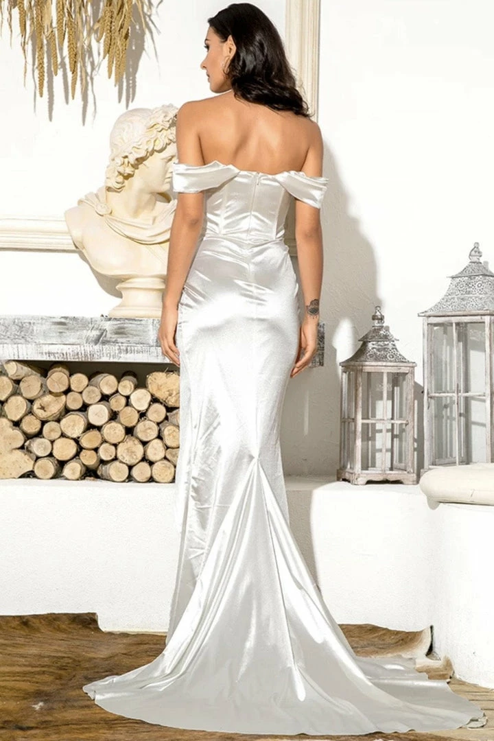 Jessica Bara Char Off The Shoulder Bodycon Gown Influencer Style