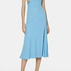 Jessica Bara Effie Short Sleeve Cut Out Midi Dress