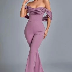 The Event Shop Jessica Bara Luana Off The Shoulder Corset Jumpsuit