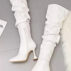 Reve Doll Essentials Jessica Bara Ruby Over The Knee Leather Boots